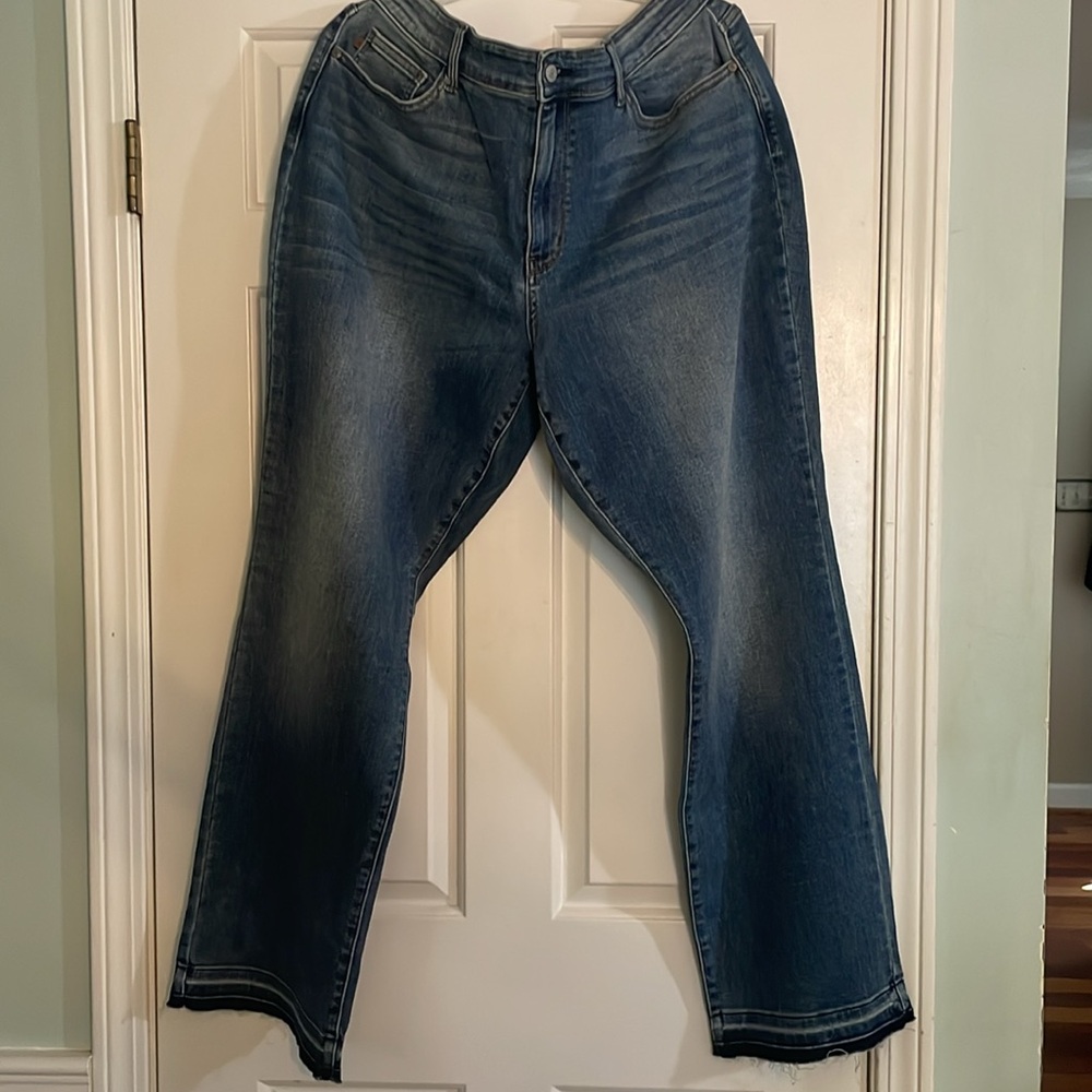 NWOT Judy Blue 18w Stretch Denim Dad Jeans with Released Hem